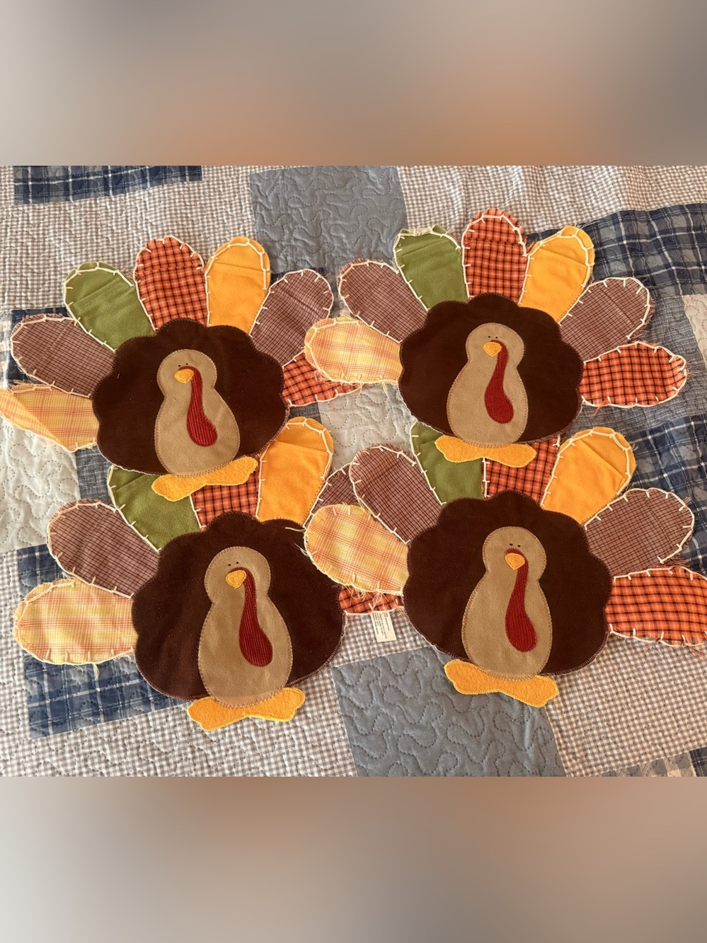 Turkey Placemats - Autumn Plaid & Solid Colors